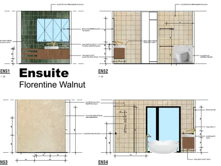 Ensuite View Mock Up - Florentine Walnut Interior Design Mood Board by Cobblestone Studios on Style Sourcebook