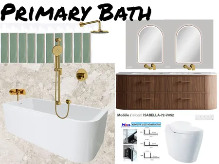 The Hart Project - Primary Bath V1 Interior Design Mood Board by daramay.rawlins on Style Sourcebook