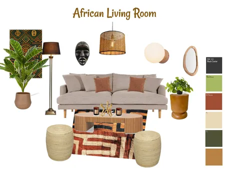 African Living Room MB Interior Design Mood Board by daphny100 on Style Sourcebook