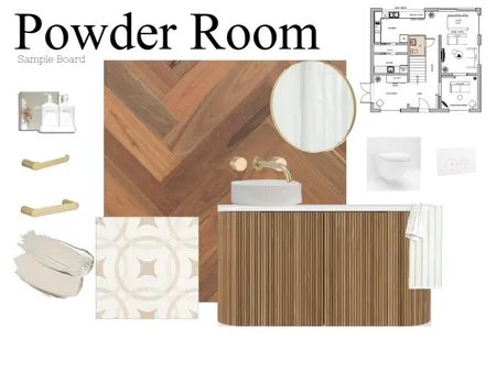 Assignment 9 Powder Room Sample Board Interior Design Mood Board by Ivy Style on Style Sourcebook