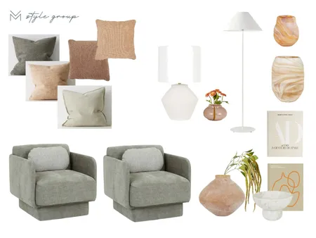 Front Lounge - Wattle Valley Road Interior Design Mood Board by The VM Style Group