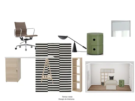Quarto Martim Interior Design Mood Board by teresa vizela