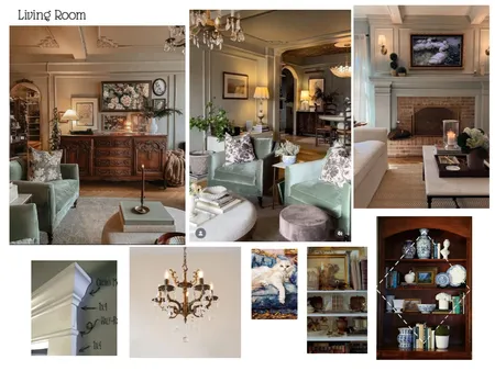 Future Living Room Interior Design Mood Board by House of Serena Smith Designs