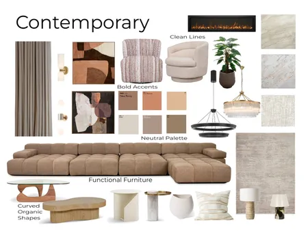Contemporary Living Interior Design Mood Board by Svensson Creative