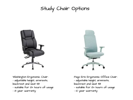 Office Chair Options Interior Design Mood Board by Six Castle Designs