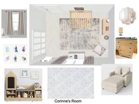 Corinne's Room Interior Design Mood Board by LUX WEST I.D.