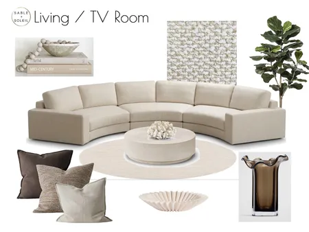 Living / TV Room Interior Design Mood Board by Sable + Soleil on Style Sourcebook