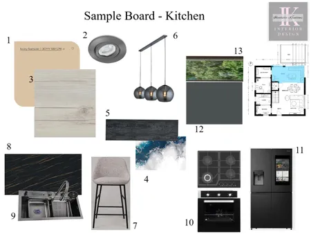 Sample Board - Kitchen Interior Design Mood Board by Kerry Govender
