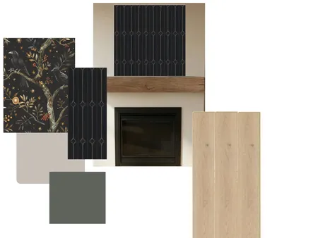 moody mid century modern Interior Design Mood Board by kaileeek