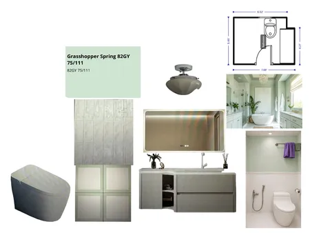 Mutiara Puchong Master Bathroom MB Dry Area Rev Interior Design Mood Board by al1168ster@gmail.com on Style Sourcebook