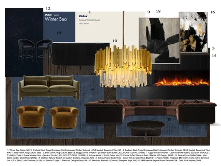 Living Room Final New Interior Design Mood Board by thebeafactor