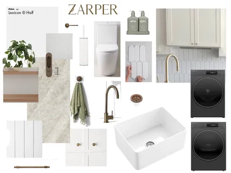 Laundry Interior Design Mood Board by Zarper Interiors