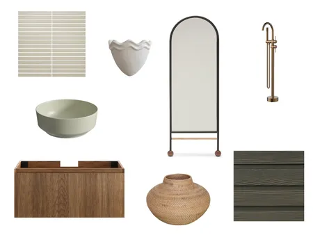 Japandi Neutral Bathroom Interior Design Mood Board by Muse Design Co on Style Sourcebook