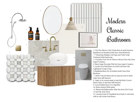 PART C BATHROOM Interior Design Mood Board by Sharon