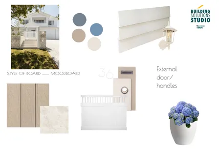 Hamptons - Exterior Sample Board Interior Design Mood Board by bsschwh@bunnings.com.au