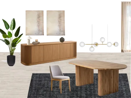 Comedor  - Modernidad Organica y Calida v1 Interior Design Mood Board by Daibrojt