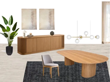 Comedor  - Modernidad Organica y Calida v1 Interior Design Mood Board by Daibrojt