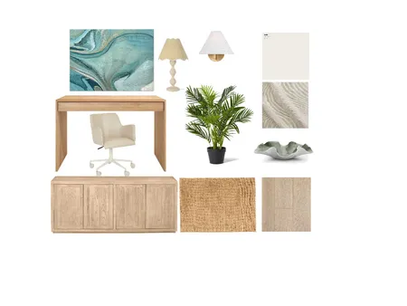 Module 10 - Client A - Sample Board Office Interior Design Mood Board by kyliemichellebarker