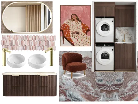 Havana Walnut and Burgundy Interior Design Mood Board by Otti Australia