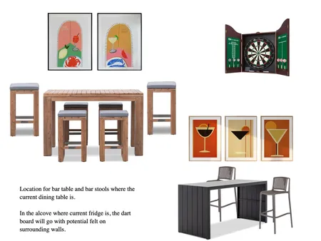 Downstairs Bar Area off Kitchen Interior Design Mood Board by IIDR Interior Design