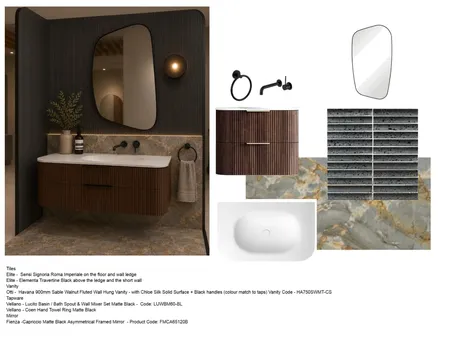 Black Trav Display Interior Design Mood Board by CRD Design