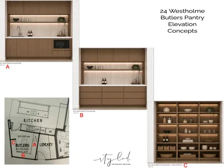 Mangan - Butlers Pantry Elevation Concepts Interior Design Mood Board by Styled Interior Design