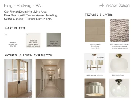 Neutral Palette - Hallway Interior Design Mood Board by ABDesign