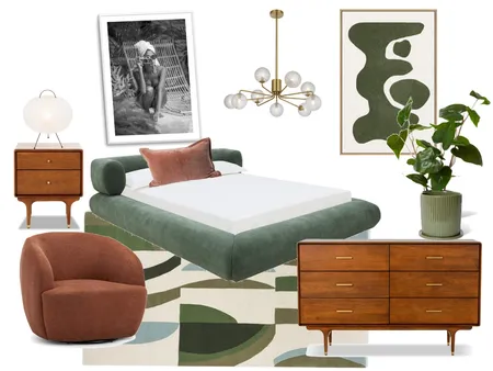 Mid Century Modern Inspired Interior Design Mood Board by RB Interior Design
