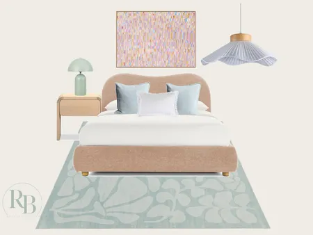 Coastal Blush Bedroom Interior Design Mood Board by RB Interior Design