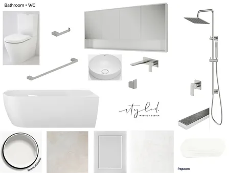 Julie & Tim Bathroom Board Interior Design Mood Board by Styled Interior Design