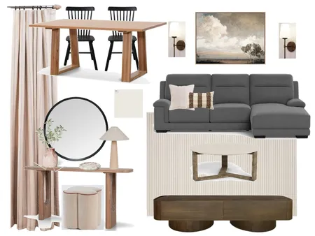 Organic Modern Living Interior Design Mood Board by Megan Woodgate Interiors