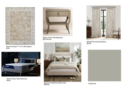 Kathys Guest Bedroom Interior Design Mood Board by jackiesteward