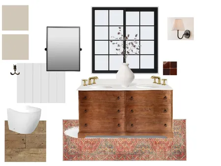 Redwood Creek Cabin, Bath Interior Design Mood Board by Amanda Lutz