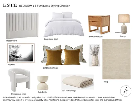 ESTE BEDROOM 1 Interior Design Mood Board by BeckieChamberlain