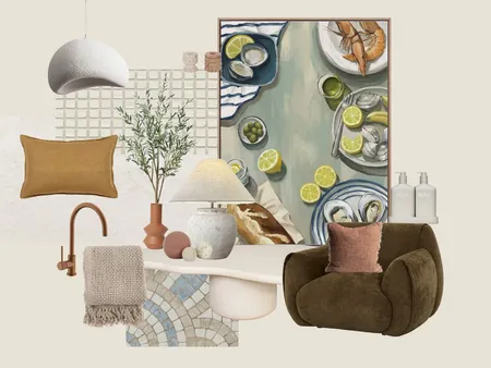 Mediterranean Sample Board Interior Design Mood Board by ncherry@westnet.com.au