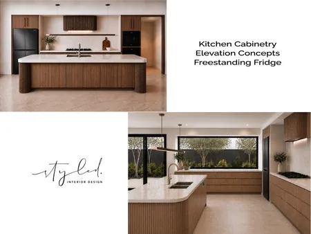 Mangan - Kitchen Concepts - Freestanding Fridge Interior Design Mood Board by Styled Interior Design
