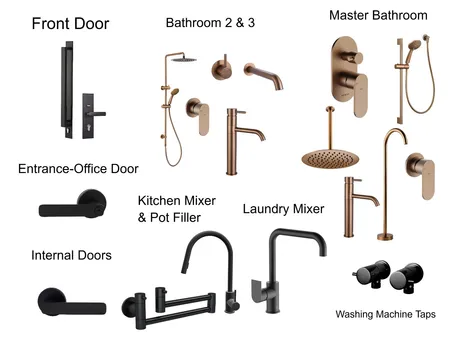 Hardware and Tapware Interior Design Mood Board by janeavard