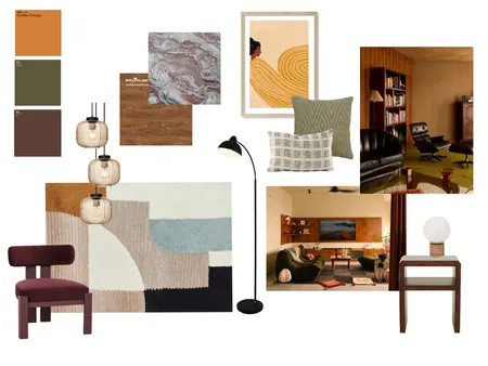mcm Interior Design Mood Board by angelica.n.b