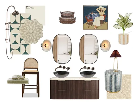 mcm bathroom Interior Design Mood Board by angelica.n.b
