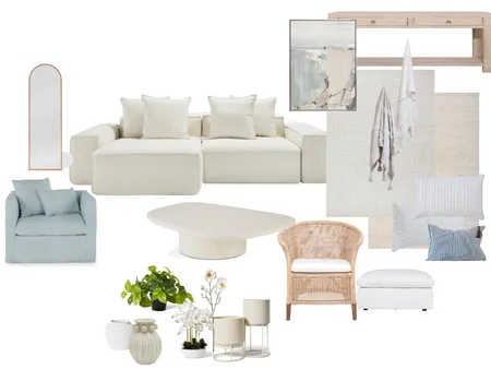 Coastal Living Room Mood Board Interior Design Mood Board by carolynporteous