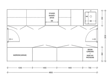 Mangan - Laundry Floor Plan Interior Design Mood Board by Styled Interior Design