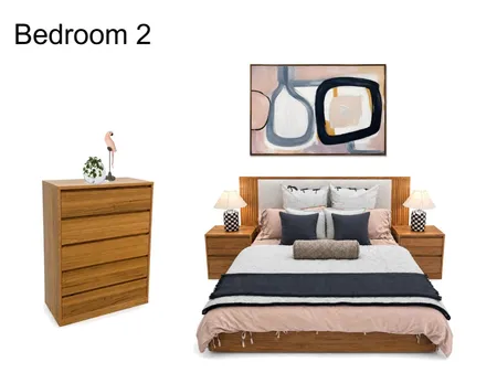 Bedroom 2 - Serene Interior Design Mood Board by SaksDesigns