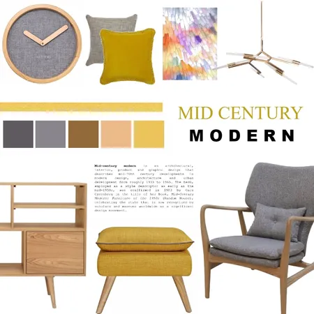 Mid century Modern Interior Design Mood Board by Studio Lili on Style Sourcebook