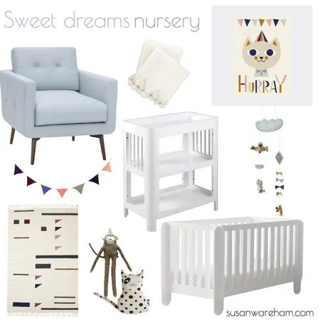 Sweet dreams nursery Interior Design Mood Board by Whitehaven Interiors on Style Sourcebook