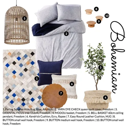 Bohemian Decor Interior Design Mood Board by Interior Designstein on Style Sourcebook
