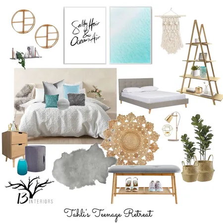 Teenage Girls Bedroom Interior Design Mood Board by 13 Interiors on Style Sourcebook