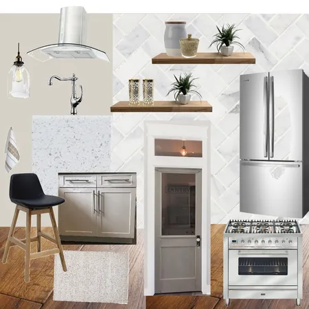 Achromatic Kitchen Interior Design Mood Board by ddumeah on Style Sourcebook