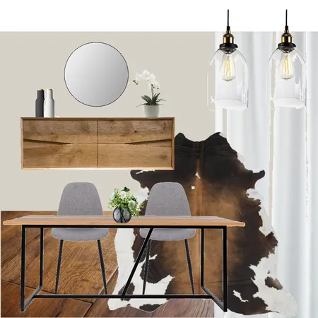 Achromatic Dining Room Interior Design Mood Board by ddumeah on Style Sourcebook