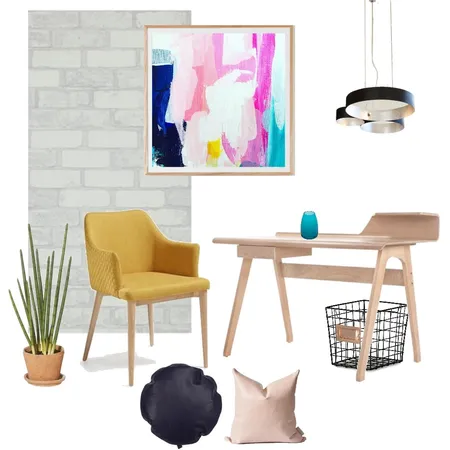 Yellow Study Interior Design Mood Board by Amy Louise Interiors on Style Sourcebook
