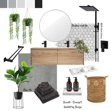 Ensuite Concept 1 Interior Design Mood Board by Habitat_by_Design on Style Sourcebook